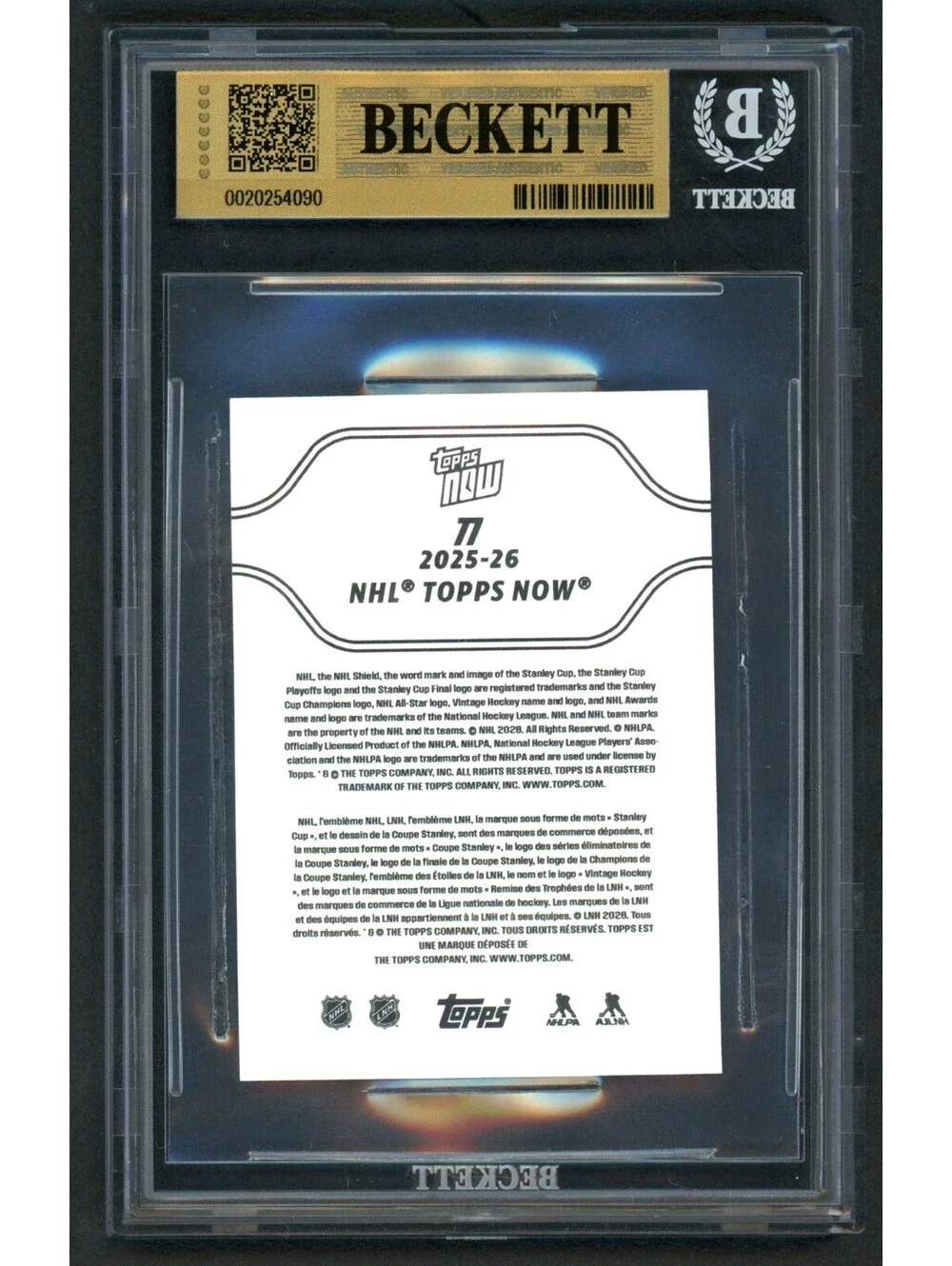 2025-26 Topps Now Sticker #77 Matthew Schaefer  Rookie (RC) BGS 9.5 Gem Mint